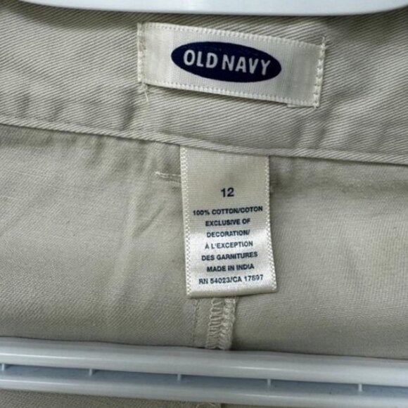 Old Navy girls' cream pants with satin belt size 12 NWT - Picture 4 of 4